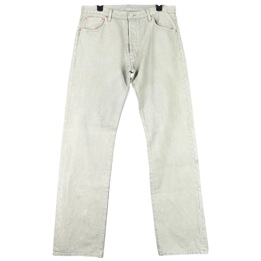 Levis Premium 501 '93 Straight Leg Jeans Mens 34x32 Light Wash Denim Casual Wear